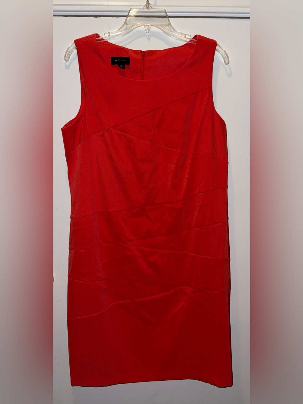 AB Studio Orange Sleeveless Bandage Mini Dress